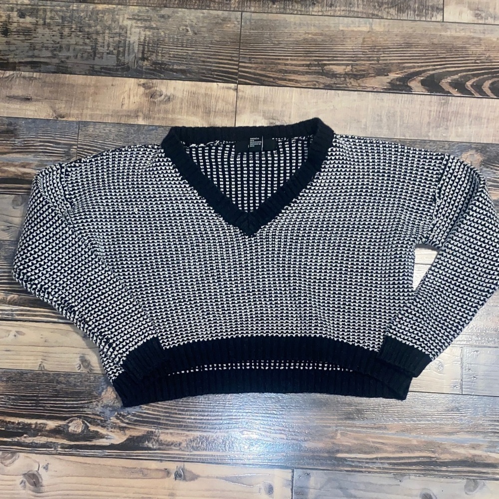 Forever 21 Monochrome V-Neck Sweater
